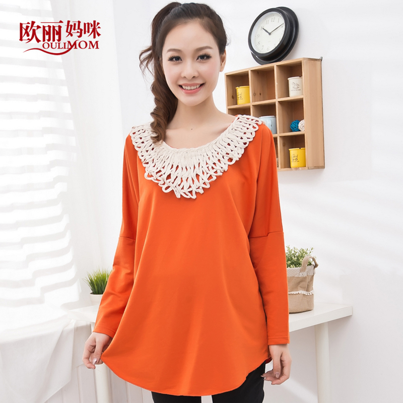 Maternity clothing autumn tassel smarten maternity top maternity t-shirt autumn maternity long-sleeve top