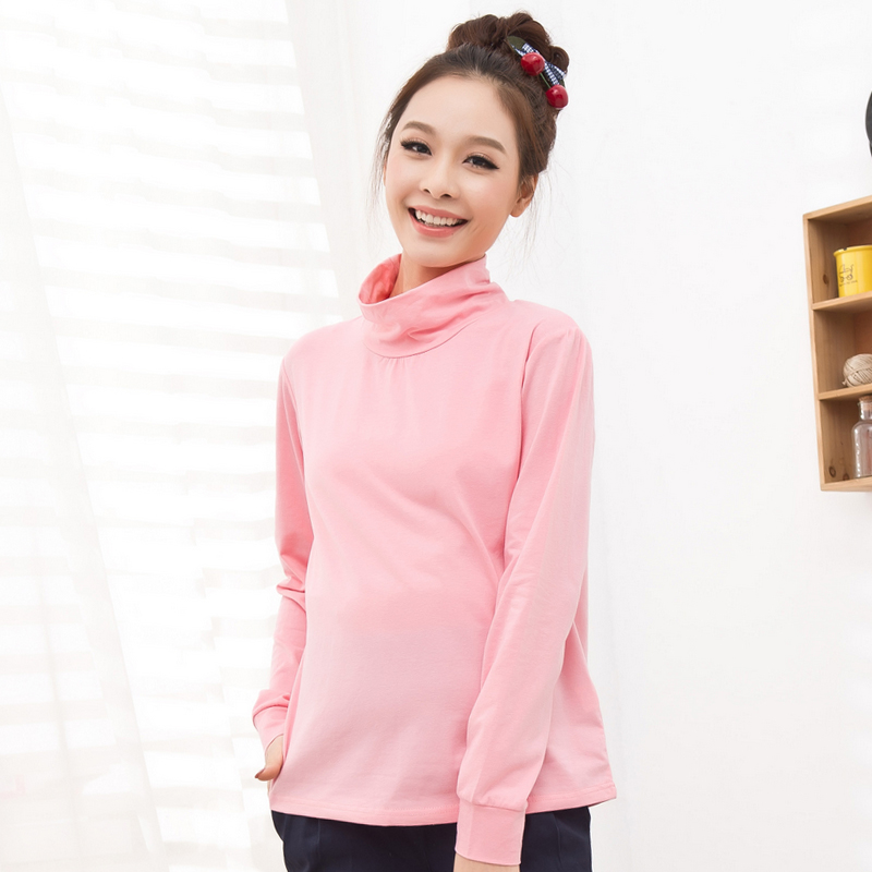 Maternity clothing autumn three-color knitted maternity basic shirt maternity basic shirt