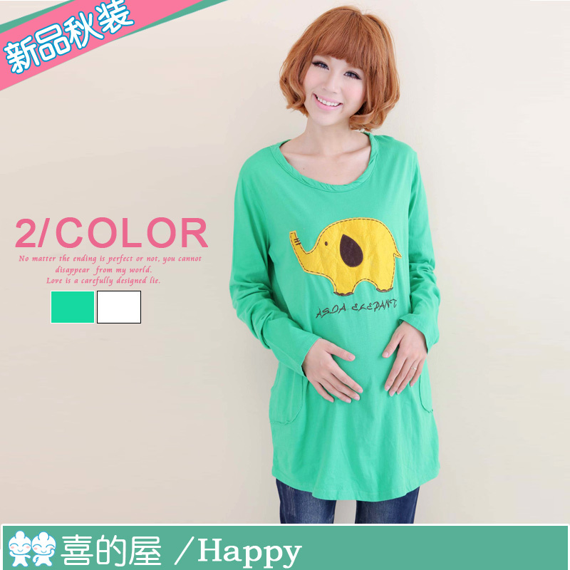 Maternity clothing autumn top fashion maternity t-shirt circleof pattern maternity top 23112