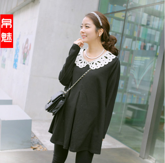 Maternity clothing autumn top long-sleeve maternity dress 2307