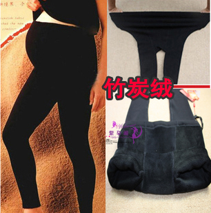 Maternity clothing brushed pants maternity stockings step on the foot plush maternity thickening socks