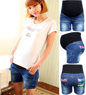 Maternity clothing denim shorts maternity denim shorts k111