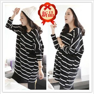 Maternity clothing fashion maternity clothing autumn plus size long-sleeve T-shirt top one-piece dress maternity dress