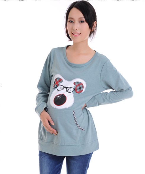 Maternity clothing fashion spring and autumn long-sleeve maternity t-shirt top 2402