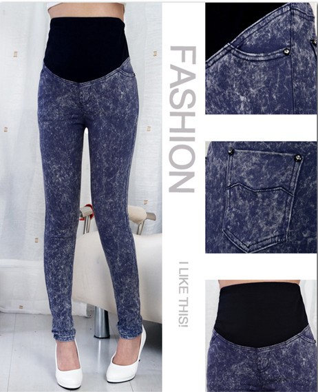 Maternity clothing hot-selling pencil pants slim casual jeans pregnant/maternity women's jeans/pants/trousers