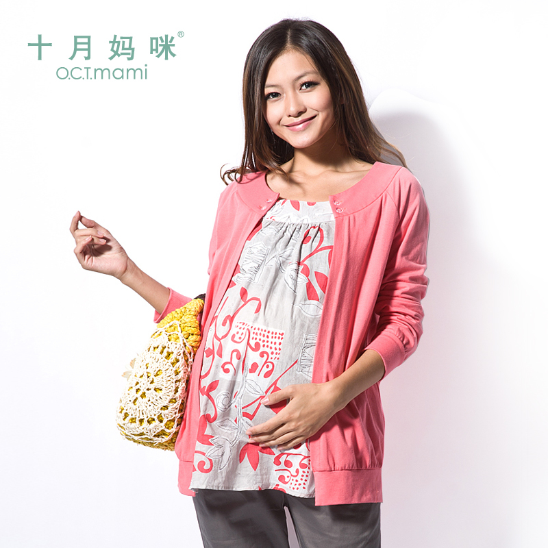 Maternity clothing hot-selling print maternity top