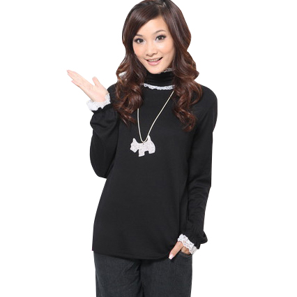 Maternity clothing lace stickums all-match maternity basic shirt long-sleeve maternity top maternity 2012 spring