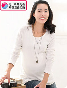 Maternity clothing maternity cotton casual maternity shirt long-sleeve basic t-shirt