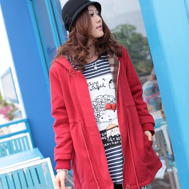 Maternity clothing maternity outerwear maternity with a hood outerwear trench autumn and winter maternity clothing