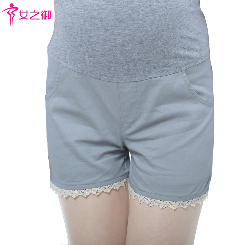 Maternity clothing maternity pants summer maternity shorts fashion lace belly pants