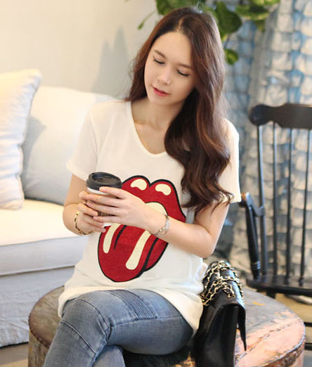 Maternity clothing maternity short-sleeve cute short-sleeve T-shirt 2013 spring and summer Maternity tops