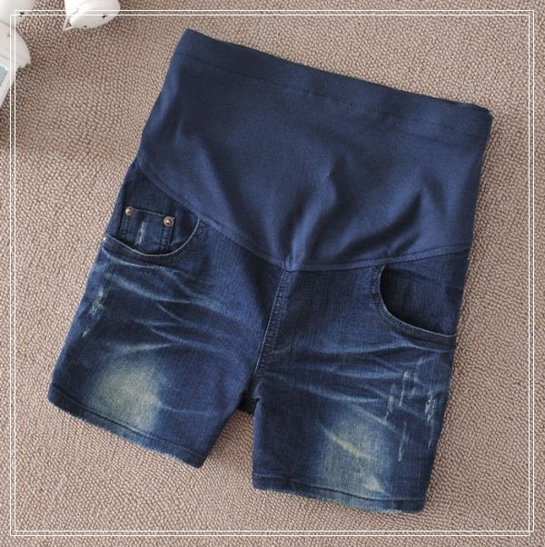 Maternity clothing maternity shorts summer distrressed scratches maternity knee-length pants maternity denim shorts 311