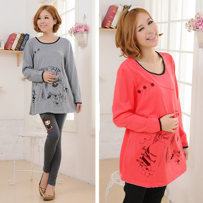 Maternity clothing maternity top autumn sweater maternity autumn and winter