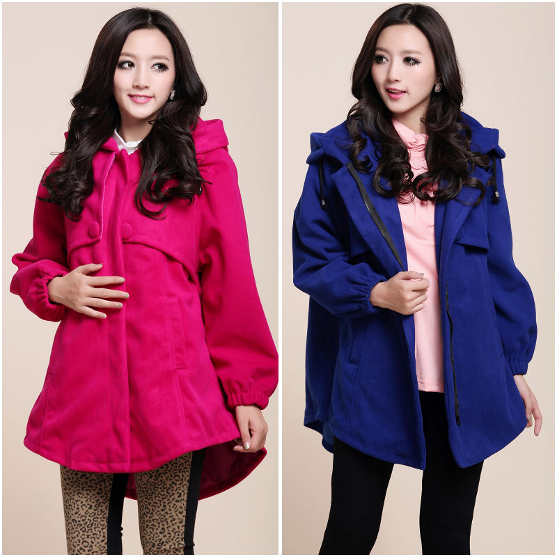 Maternity clothing maternity winter outerwear maternity top plus size hooded trench maternity wool coat