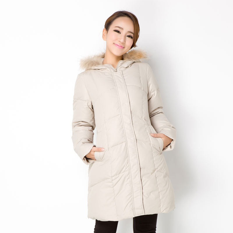 Maternity clothing medium-long down coat