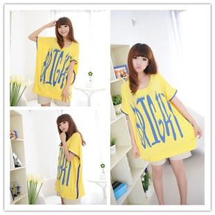 Maternity clothing side zipper letter bat maternity t-shirt top