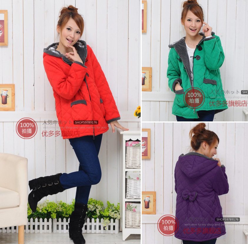 Maternity clothing spring and autumn maternity outerwear maternity cotton-padded jacket thick spring and autumn maternity