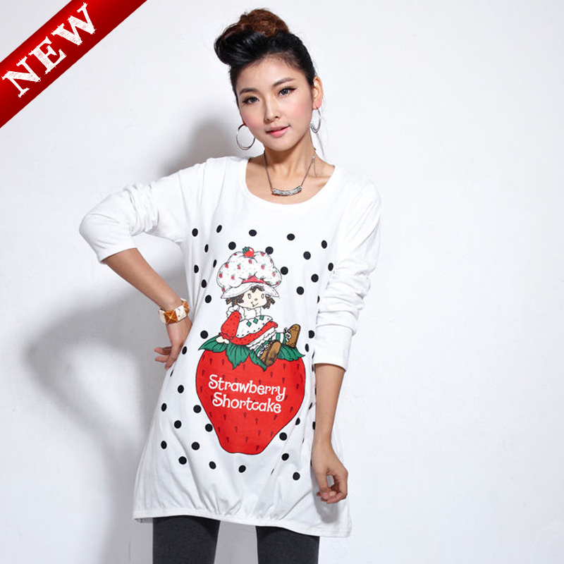 Maternity clothing spring and autumn strawberry shortcake maternity t-shirt maternity long-sleeve top