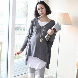 Maternity clothing spring and autumn twinset loose maternity t-shirt maternity spring top