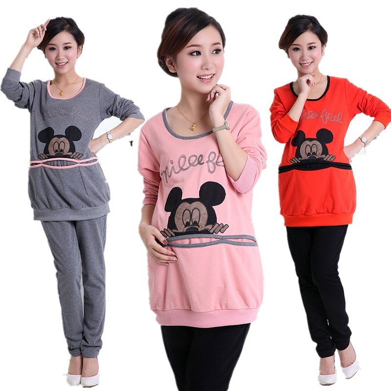 Maternity clothing spring cartoon maternity autumn top maternity sweatshirt long-sleeve T-shirt --180