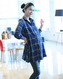 Maternity clothing spring fashion elegant plus size thick shirt maternity shirt 2001