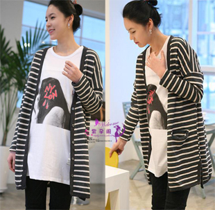 Maternity clothing spring maternity cardigan bat top thin maternity outerwear maternity outerwear