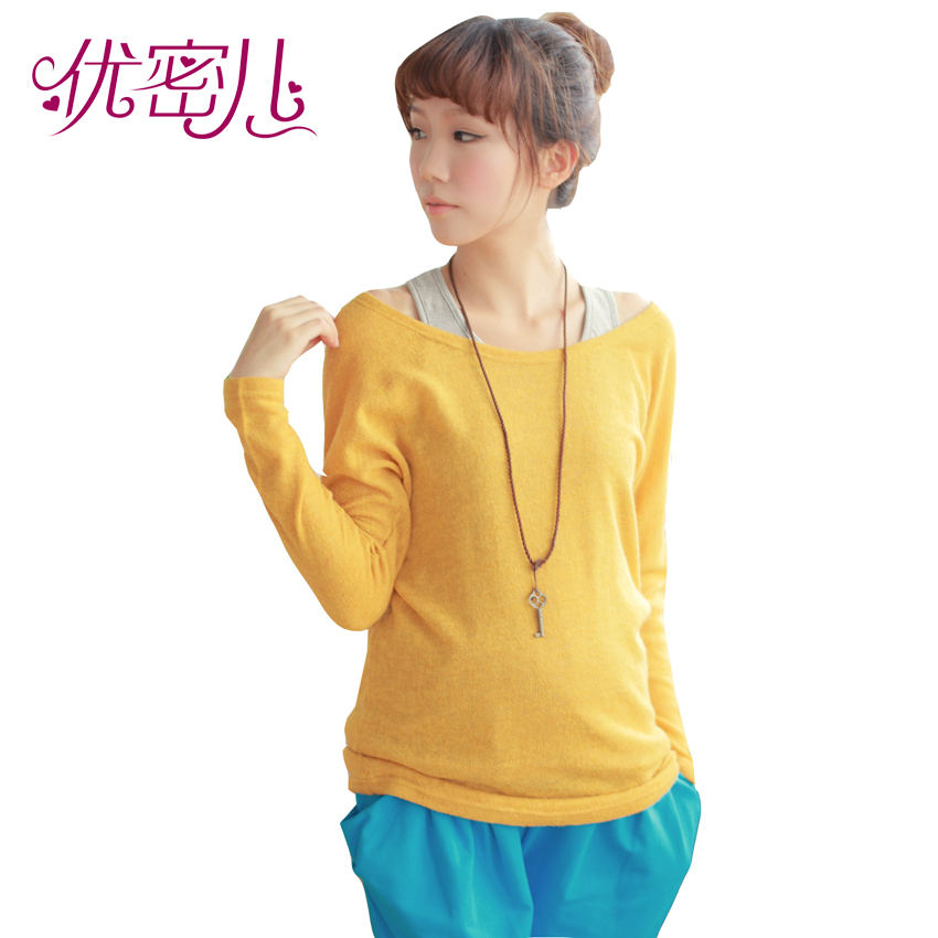 Maternity clothing spring maternity t-shirt long-sleeve loose sweater maternity top twinset q851