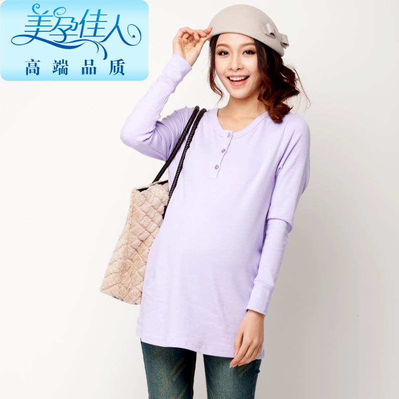 Maternity clothing spring maternity top fashion maternity basic shirt maternity t-shirt long-sleeve 1332