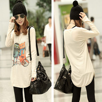 Maternity clothing spring maternity top owl maternity t-shirt maternity basic long-sleeve shirt