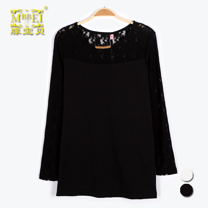 Maternity clothing spring o-neck lace maternity basic shirt spring and autumn lace maternity top 1551