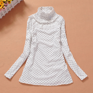 Maternity clothing spring turtleneck lace maternity basic shirt single spring and autumn maternity top