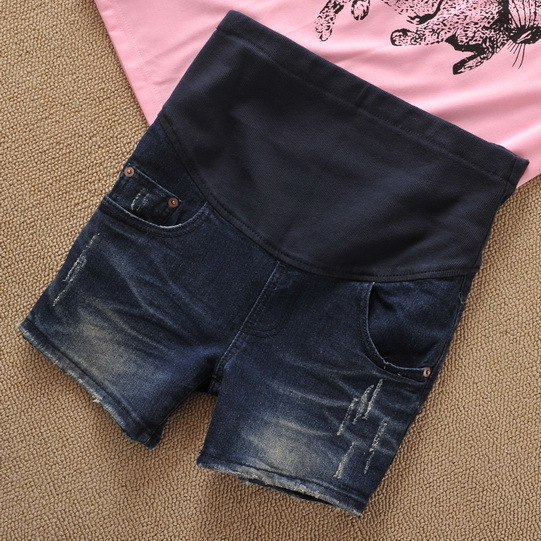 Maternity clothing summer fashion maternity denim shorts maternity pants shorts 021