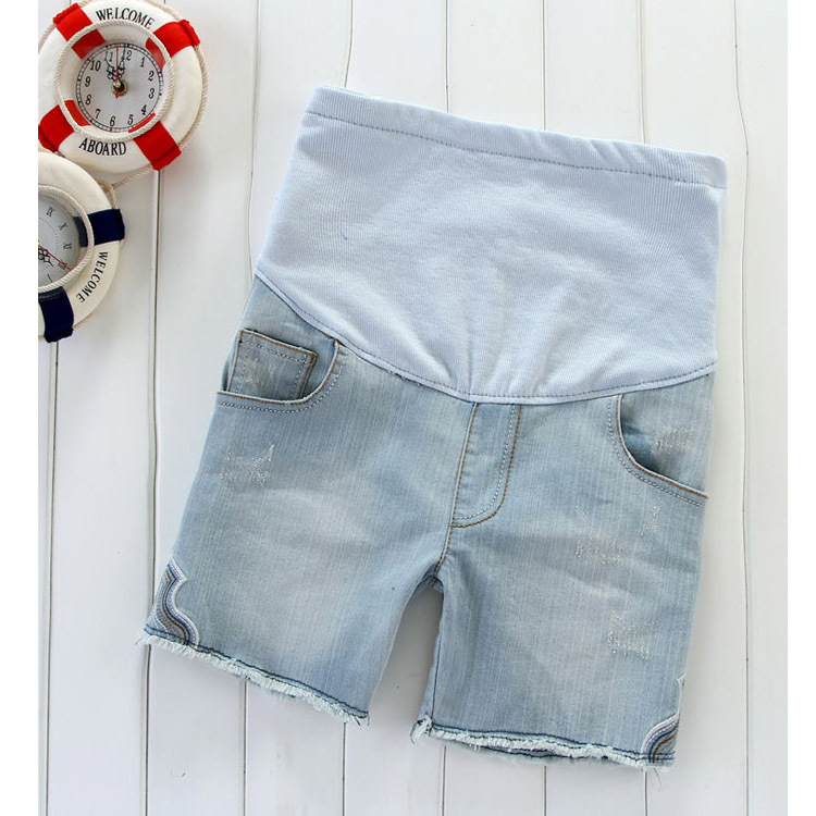 Maternity clothing summer fashion maternity pants maternity denim shorts belly pants