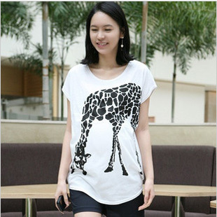 Maternity clothing summer fashion maternity t-shirt fashion 100% cotton