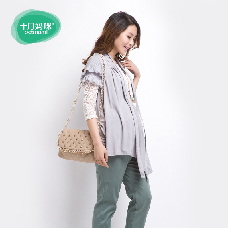 Maternity clothing summer maternity chiffon long air conditioning shirt top