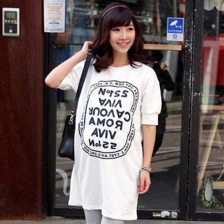 Maternity clothing summer maternity t-shirt letter maternity top spring and autumn maternity short-sleeve