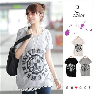 Maternity clothing summer maternity t-shirt short-sleeve 100% cotton maternity top 1322