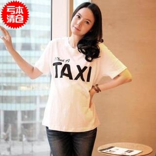 Maternity clothing summer maternity top letter maternity t-shirt o-neck maternity short-sleeve spring and autumn