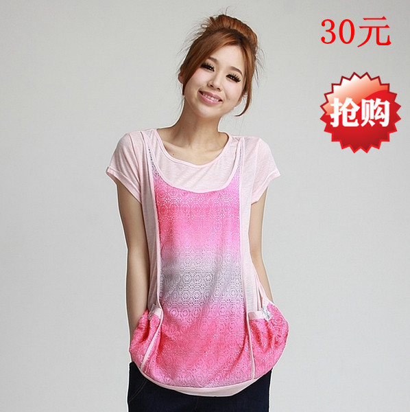 Maternity clothing summer short-sleeve top short-sleeve T-shirt 10031