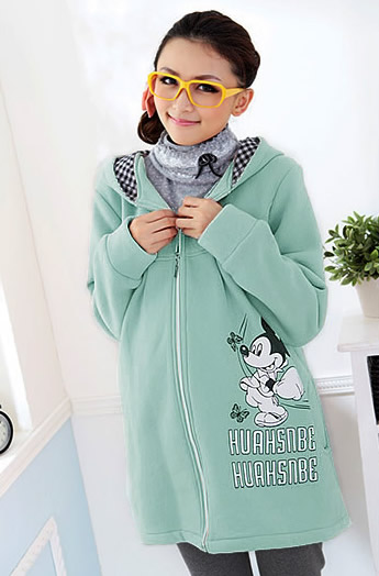 Maternity clothing sweet autumn and winter cartoon hooded sweatshirt outerwear