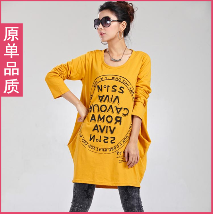 Maternity clothing top autumn plus size clothing long design Women fashion loose long-sleeve T-shirt letter 36