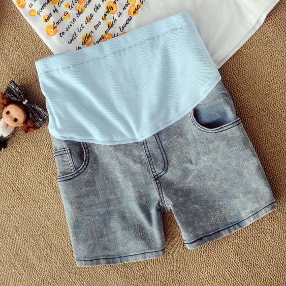 Maternity clothing trousers 2013 summer maternity pants maternity shorts denim shorts maternity belly pants