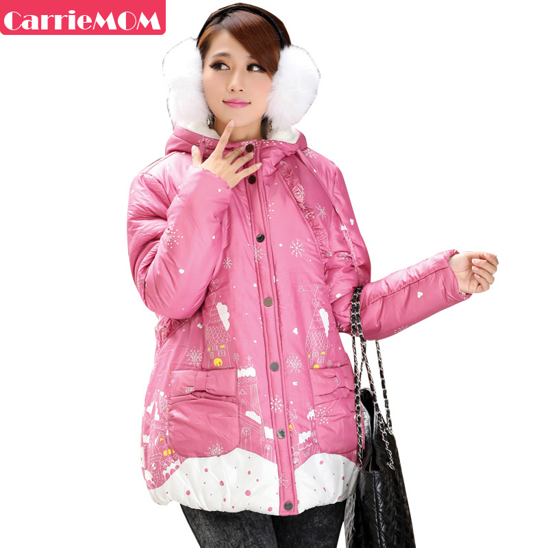 Maternity clothing winter outerwear lace maternity wadded jacket thickening winter cotton-padded jacket top cotton-padded jacket