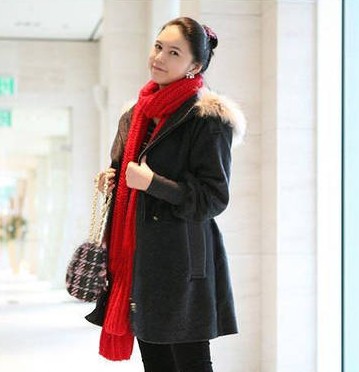 Maternity clothing winter thickening loose plus size maternity outerwear new arrival with a hood maternity wool coat 1 shop