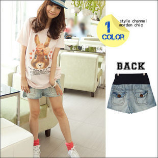 Maternity denim shorts maternity pants summer belly pants maternity shorts maternity clothing