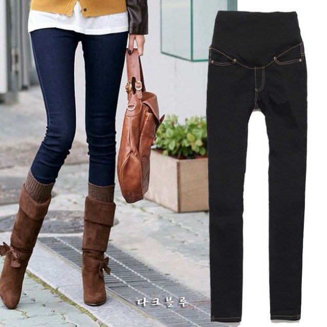 Maternity Jeans Maternity women's Pants Spring and Autumn cowboy pants feet Women's care belly pants