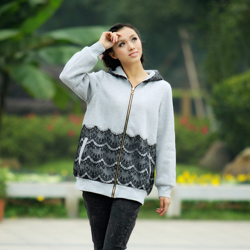 Maternity spring outerwear maternity clothing fashion 100% cotton maternity top sweatshirt