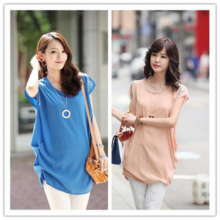 Maternity summer 2013 maternity clothing chiffon shirt short-sleeve chiffon top maternity t-shirt