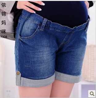 Maternity summer maternity capris denim belly pants maternity shorts maternity clothing