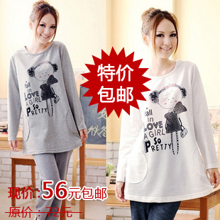 Maternity t-shirt long-sleeve basic shirt maternity clothing q11061 autumn top